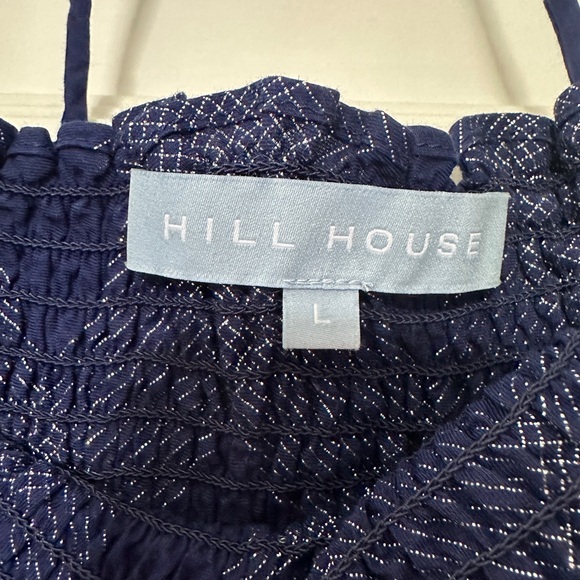 Hill House Athena Nap Dress in Navy Glitter Check size large - Picture 4 of 7